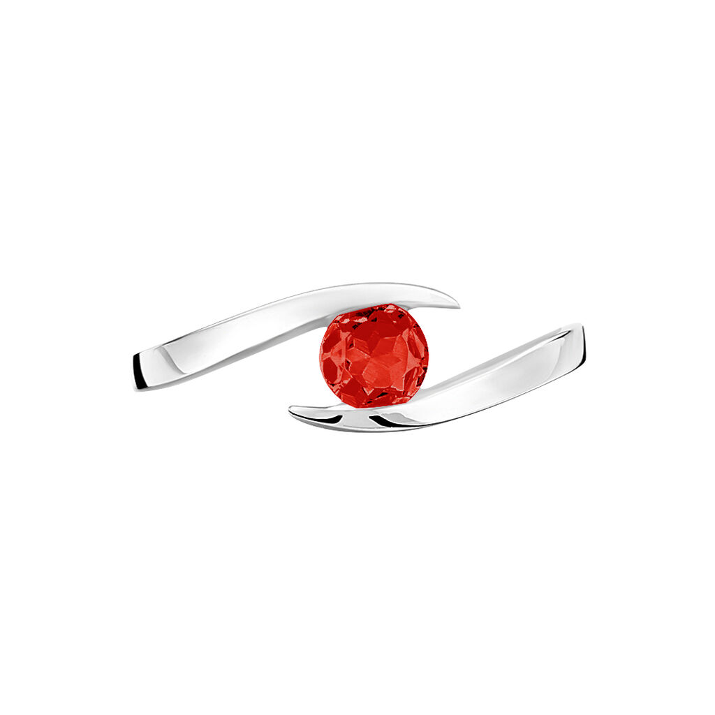 Bague Tiphaine Or Blanc Rubis - Bagues solitaires Femme | Histoire d’Or