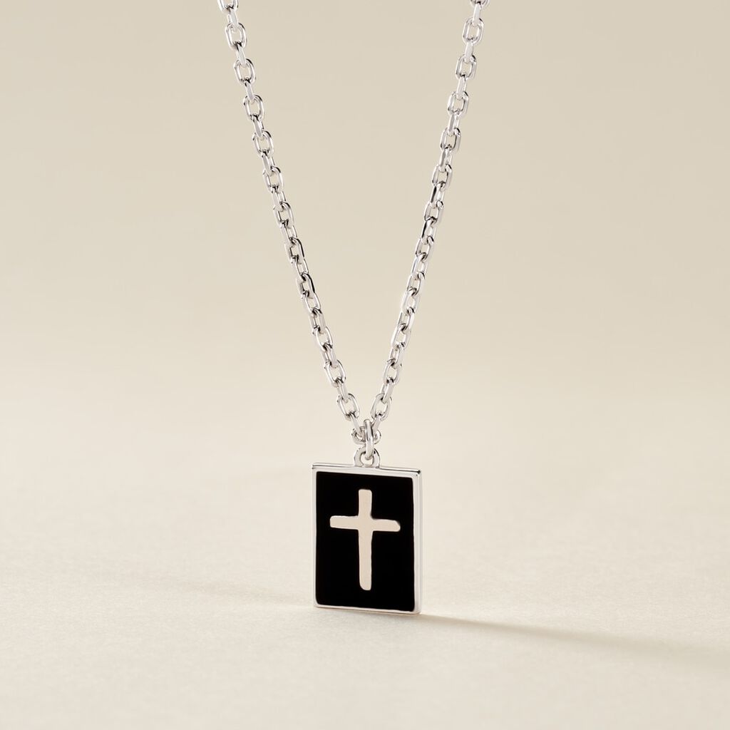 Collier Romaji Argent Blanc - Colliers fantaisie Homme | Histoire d&rsquo;Or