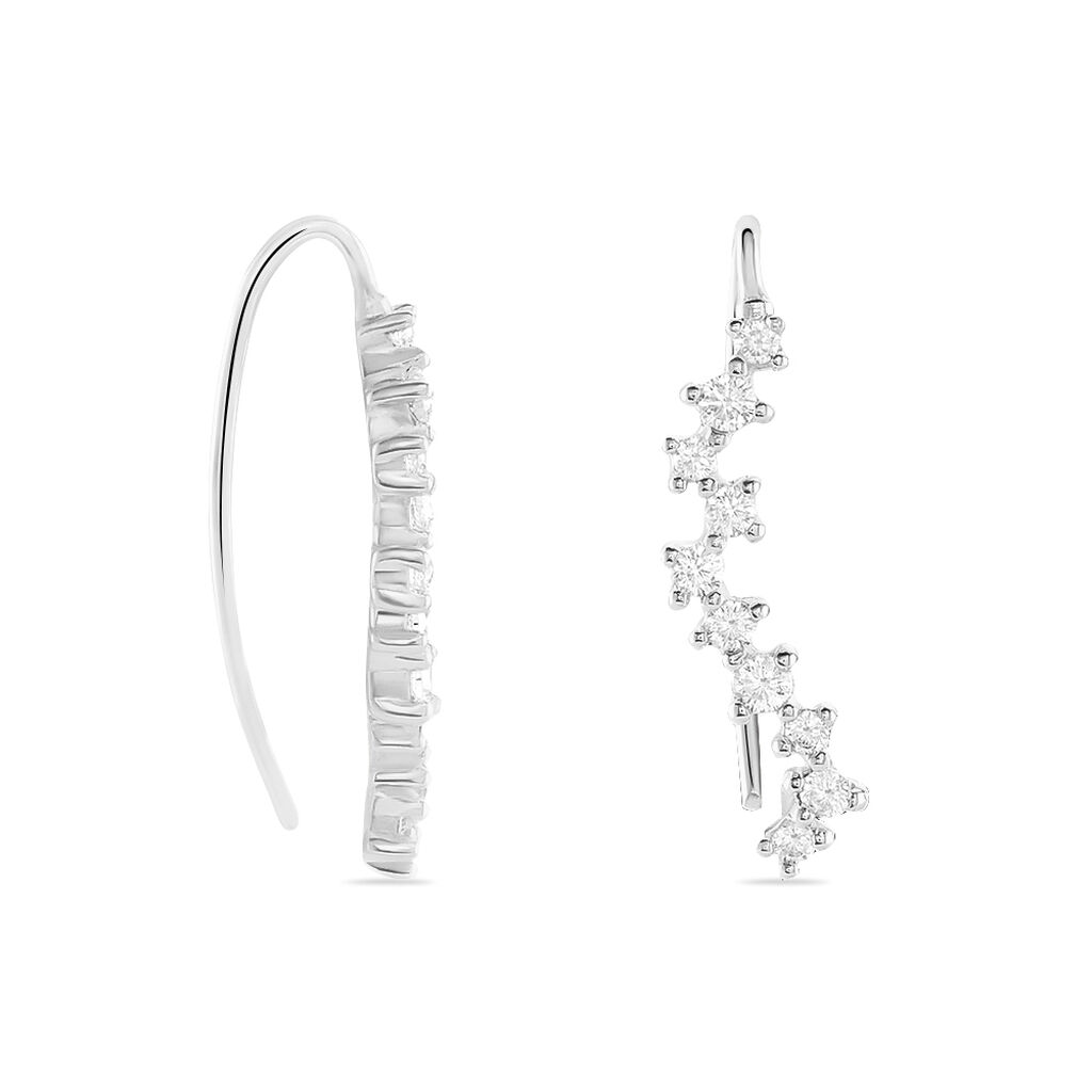 Bijoux D'oreilles Brandi Argent Rhodié Oxyde De Zirconium - Boucles d'oreilles fantaisie Femme | Histoire d’Or