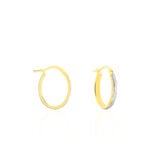 Cr&eacute;oles Sterala Or Jaune Strass - Boucles d'oreilles cr&eacute;oles Femme | Histoire d&rsquo;Or