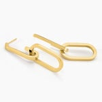 Boucles D'oreilles Pendantes Urban Line Acier Dor&eacute; - Boucles d'oreilles fantaisie Femme | Histoire d&rsquo;Or