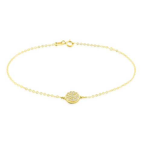 Bracelet Or Jaune Burak Oxyde De Zirconium - Bracelets Femme | Histoire d&rsquo;Or