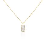 Collier Goddess Argent Dor&eacute; Nacre Oxyde De Zirconium - Colliers fantaisie Femme | Histoire d&rsquo;Or