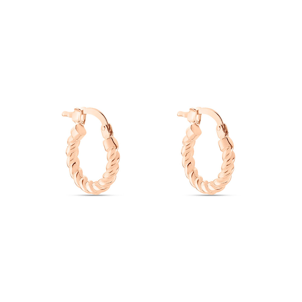 Créoles Appolina Argent Rose - Boucles d'oreilles créoles Femme | Histoire d’Or