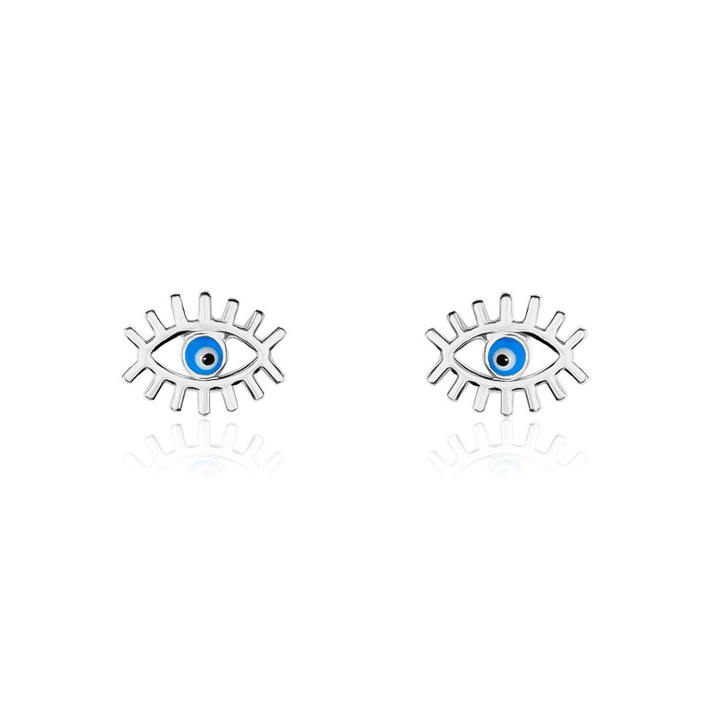 Boucles D'oreilles Puces Parad'eyes Argent Blanc - Boucles d'oreilles fantaisie Femme | Histoire d’Or