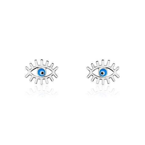 Boucles D'oreilles Puces Parad'eyes Argent Blanc - Boucles d'oreilles fantaisie Femme | Histoire d’Or