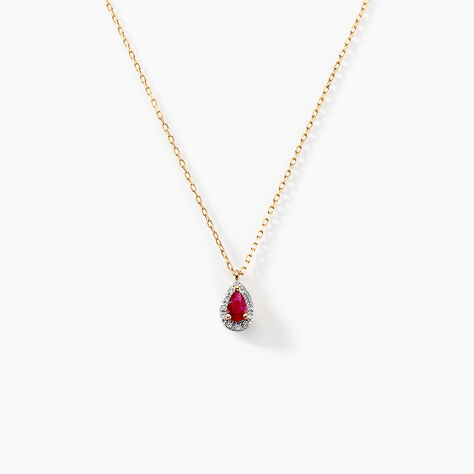Collier Juliettina Or Jaune Rubis Diamant - Colliers Femme | Histoire d&rsquo;Or