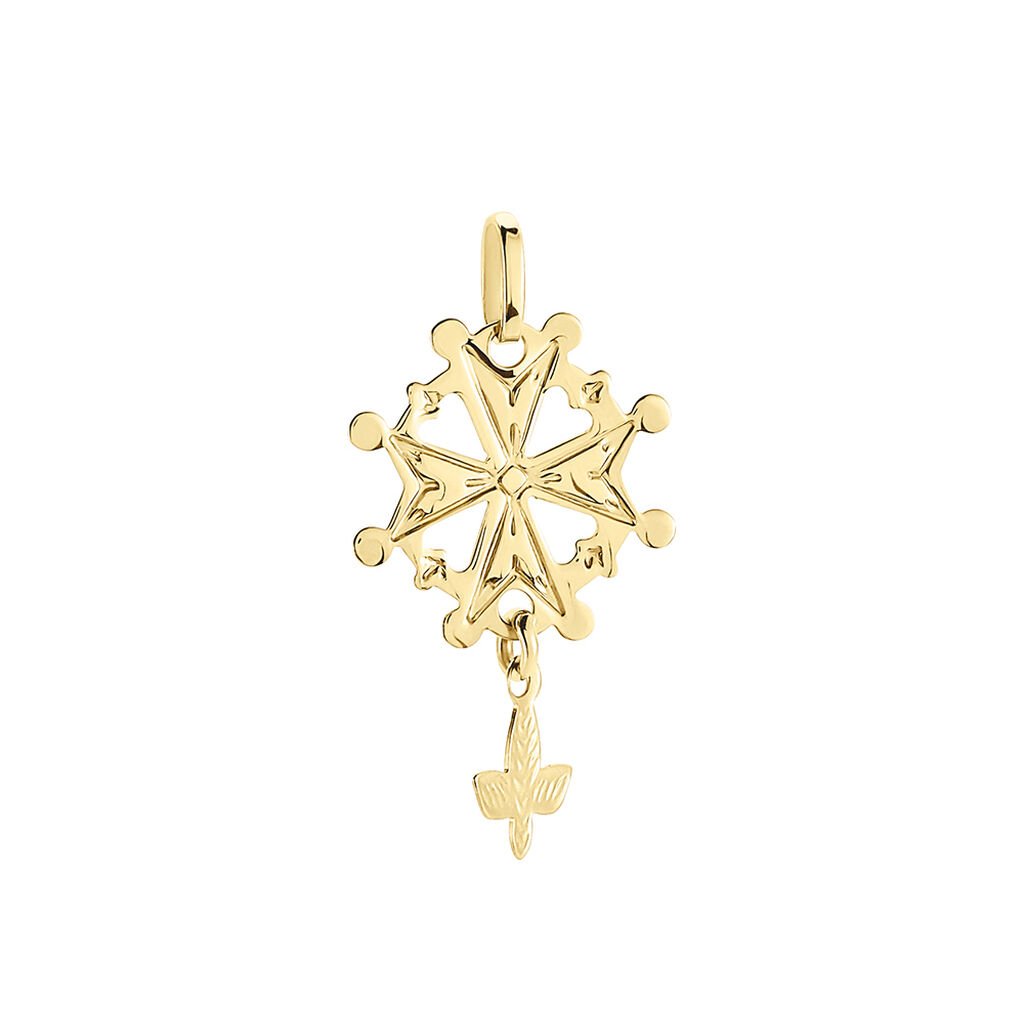 Pendentif Huguenote Or Jaune - Pendentifs Baptême Famille | Histoire d’Or