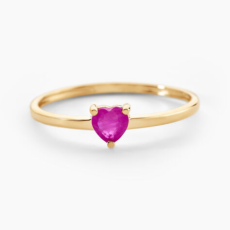 Bague Lissounia Or Jaune Rubis - Bagues solitaires Femme | Histoire d&rsquo;Or