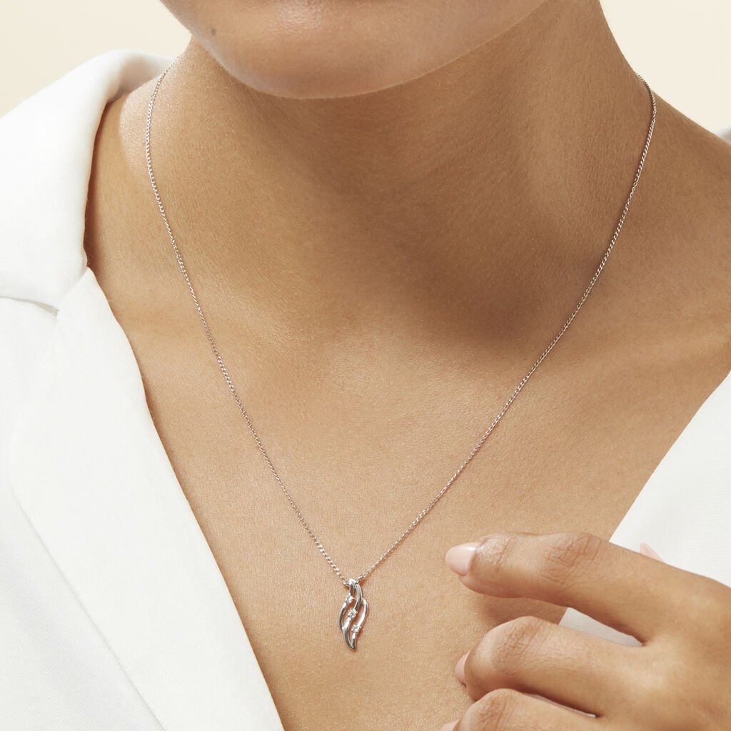 Collier Marnie Or Blanc Diamant - Colliers Femme | Histoire d’Or