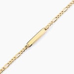 Bracelet Identit&eacute; Cameo Or Jaune - Gourmettes Femme | Histoire d&rsquo;Or