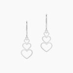 Boucles D'oreilles Pendantes Love Love Argent Blanc - Boucles d'oreilles fantaisie Femme | Histoire d&rsquo;Or
