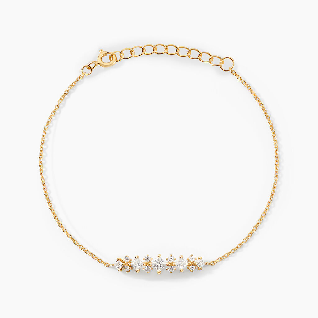 Bracelet Monique Argent Jaune Oxyde De Zirconium - Bracelets Femme | Histoire d&rsquo;Or