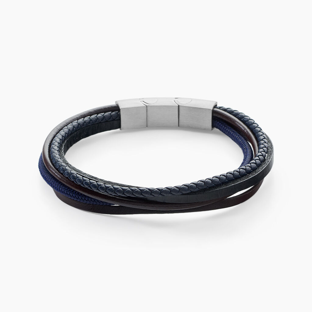 Bracelet Acier Blanc Romain - Bracelets Cuir Homme | Histoire d&rsquo;Or