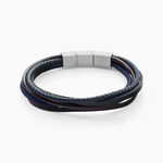 Bracelet Acier Blanc Romain - Bracelets Cuir Homme | Histoire d&rsquo;Or