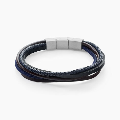Bracelet Acier Blanc Romain - Bracelets Cuir Homme | Histoire d&rsquo;Or
