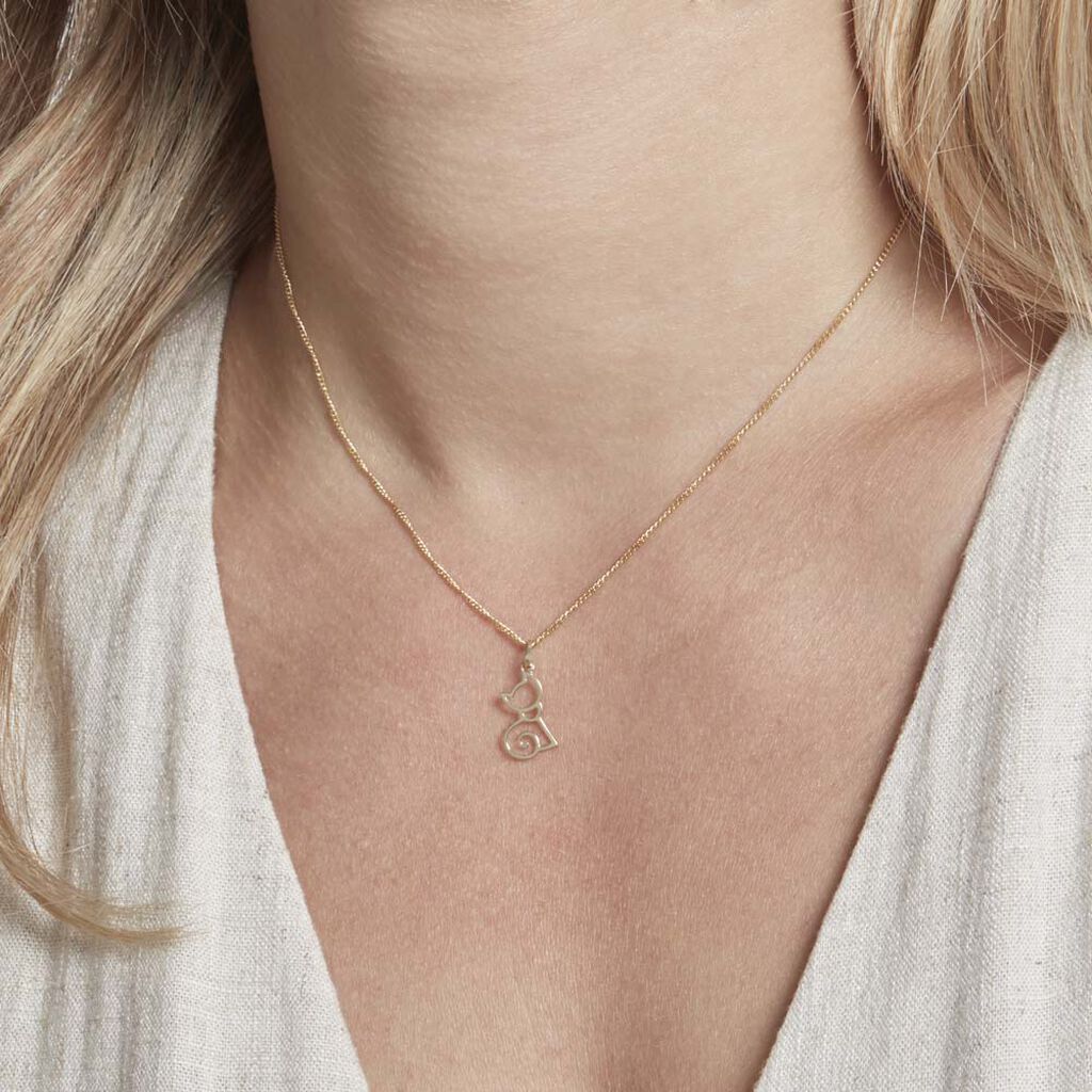 Pendentif Egee Chat Or Jaune - Pendentifs Famille | Histoire d’Or