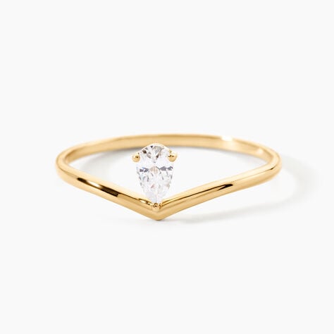 Bague Lizbeth Or Jaune Oxyde De Zirconium - Bagues solitaires Femme | Histoire d&rsquo;Or
