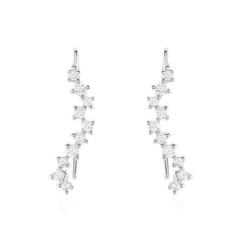 Bijoux D'oreilles Brandi Argent Rhodié Oxyde De Zirconium - Boucles d'oreilles fantaisie Femme | Histoire d’Or
