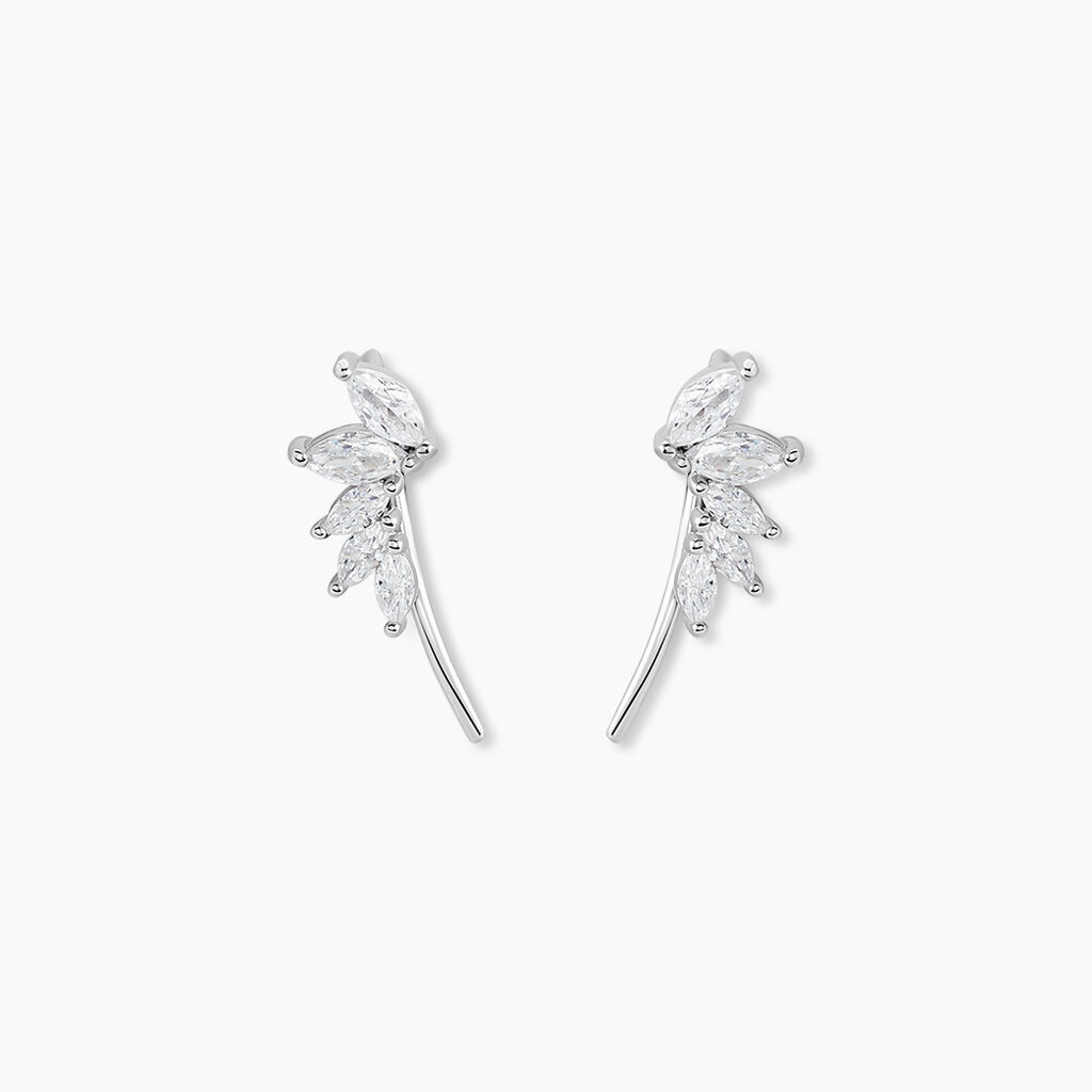 Bijoux D'oreilles Duchesse Argent Blanc Oxyde De Zirconium - Boucles d'oreilles fantaisie Femme | Histoire d&rsquo;Or