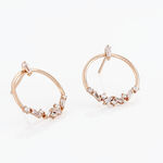 Boucles D'oreilles Pendantes Celene Argent Rose Oxyde De Zirconium - Boucles d'oreilles fantaisie Femme | Histoire d&rsquo;Or