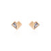 Boucles D'oreilles Puces Rossana Argent Rose Pierre De Synthese - Boucles d'oreilles fantaisie Femme | Histoire d’Or