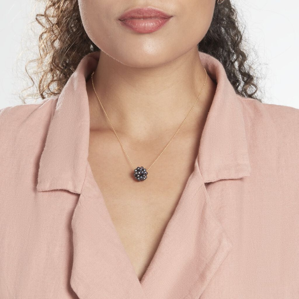 Collier Flocon Or Jaune Perles De Culture - Colliers Femme | Histoire d’Or