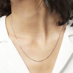 Cha&icirc;ne Imad Maille Gourmette Or Blanc - Chaines Famille | Histoire d&rsquo;Or