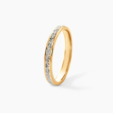 Alliance Grain De Folie Diamantee Ruban Plat Or Bicolore