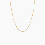 Chaine Igoa Maille Forcat Diamantee Argent Dor&eacute; A L'Or 750/1000 - Chaines Unisex | Histoire d&rsquo;Or
