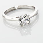 Bague Solitaire Fiona Or Blanc Diamant Synthetique - Bagues solitaires Femme | Histoire d&rsquo;Or