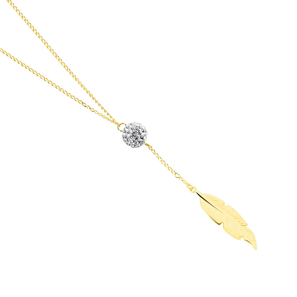Collier Powoo Or Jaune Strass - Colliers Femme | Histoire d’Or