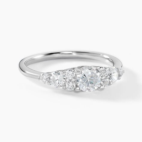 Bague Maiwen Argent Blanc Oxyde De Zirconium - Bagues solitaires Femme | Histoire d&rsquo;Or