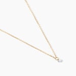 Collier Mable Or Jaune Diamant Synth&eacute;tique - Colliers Femme | Histoire d&rsquo;Or