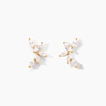 Boucles D'oreilles Puces Youssa Or Jaune Oxyde De Zirconium - Clous d'oreilles Femme | Histoire d&rsquo;Or