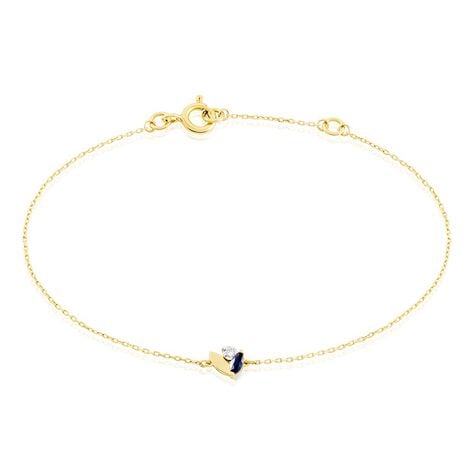 Bracelet Tameka Or Bicolore Saphir Diamant - Bracelets Femme | Histoire d’Or