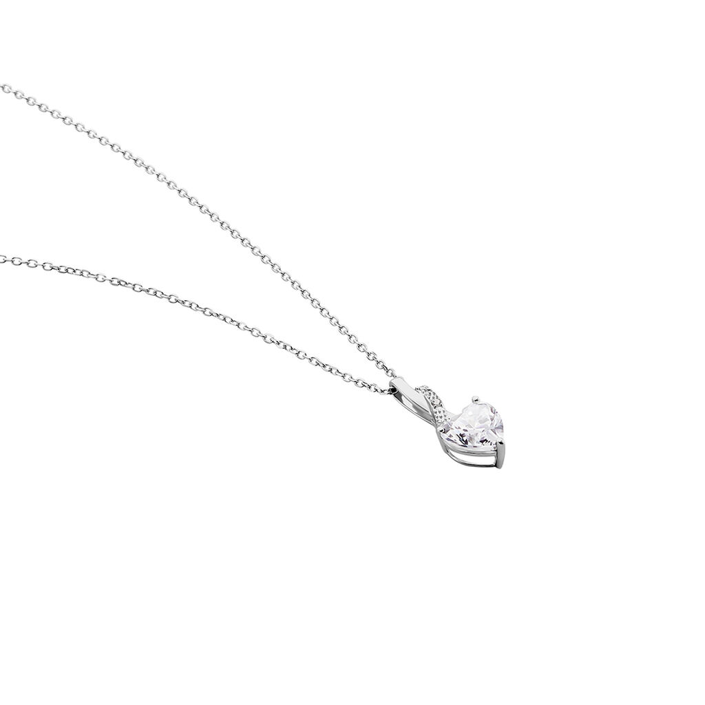 Collier Clothilde Or Blanc Oxyde De Zirconium - Colliers Femme | Histoire d’Or