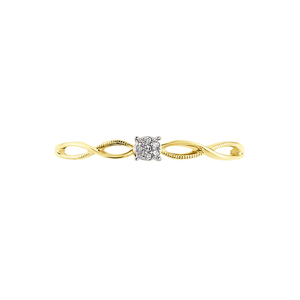 Bague Farila Or Jaune Diamant - Bagues solitaires Femme | Histoire d’Or