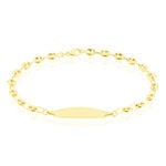 Bracelet Identit&eacute; Evin Maille Grain De Cafe Or Jaune - Bracelets Communion Enfant | Histoire d&rsquo;Or