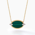 Collier Tahina Or Jaune Malachite Diamant - Colliers Femme | Histoire d&rsquo;Or
