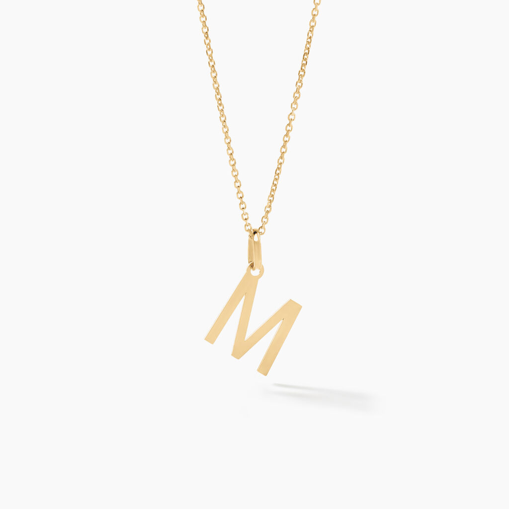 Pendentif Ionia Lettre Or Jaune - Pendentifs Famille | Histoire d&rsquo;Or