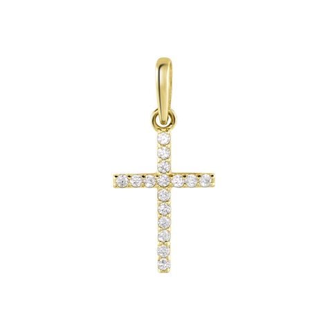 Pendentif Allen Or Jaune Oxyde De Zirconium - Pendentifs Baptême Famille | Histoire d’Or
