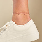 Cha&icirc;ne De Cheville Heidi Argent Rose Oxyde De Zirconium - Cha&icirc;nes de cheville Femme | Histoire d&rsquo;Or