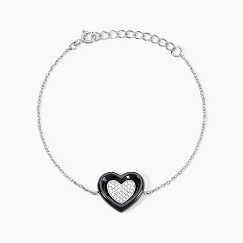 Bracelet Ana-paula Argent Blanc Céramique Et Oxyde De Zirconium - Bracelets Femme | Histoire d’Or