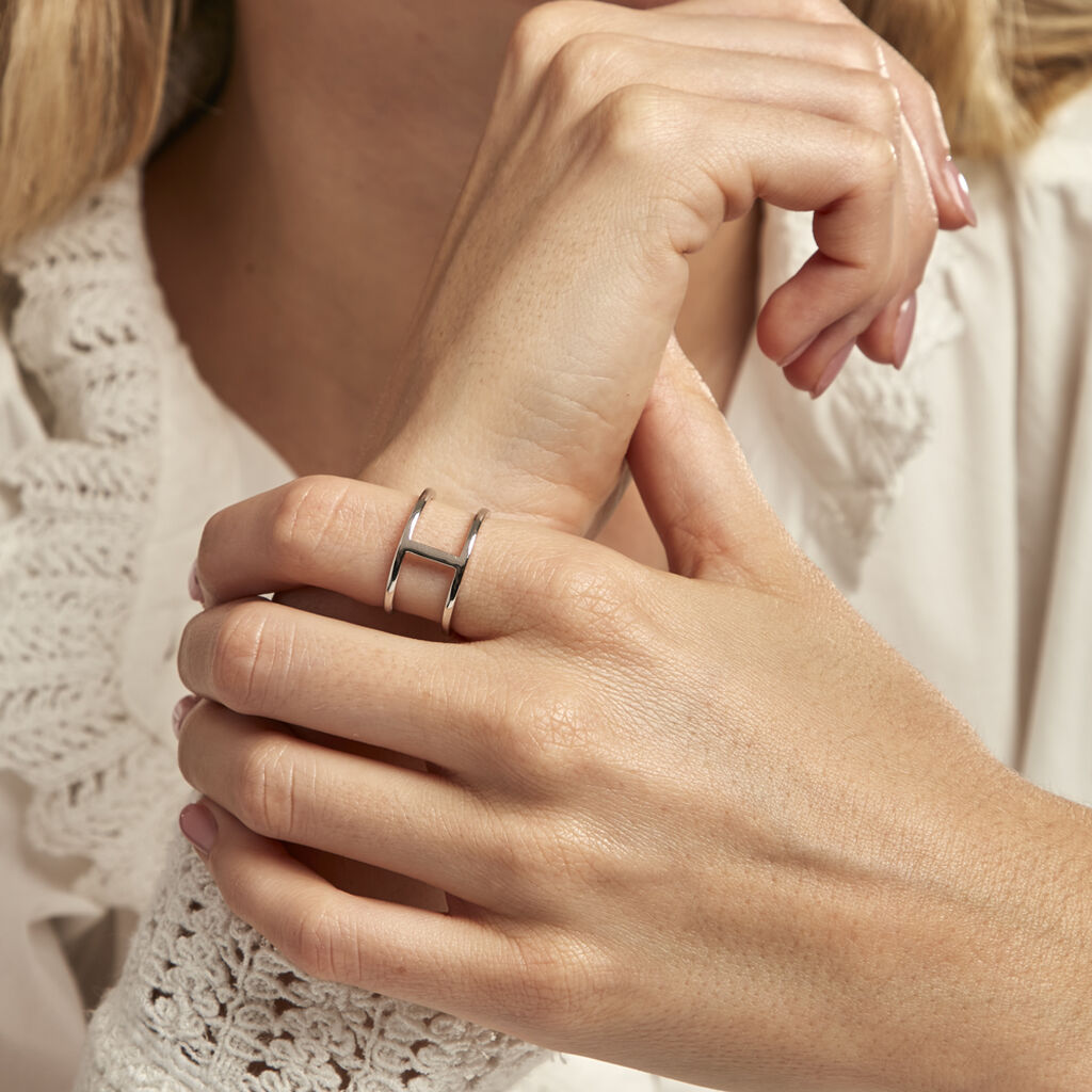 Bague Drusilla Argent Blanc - Bagues fantaisie Femme | Histoire d’Or