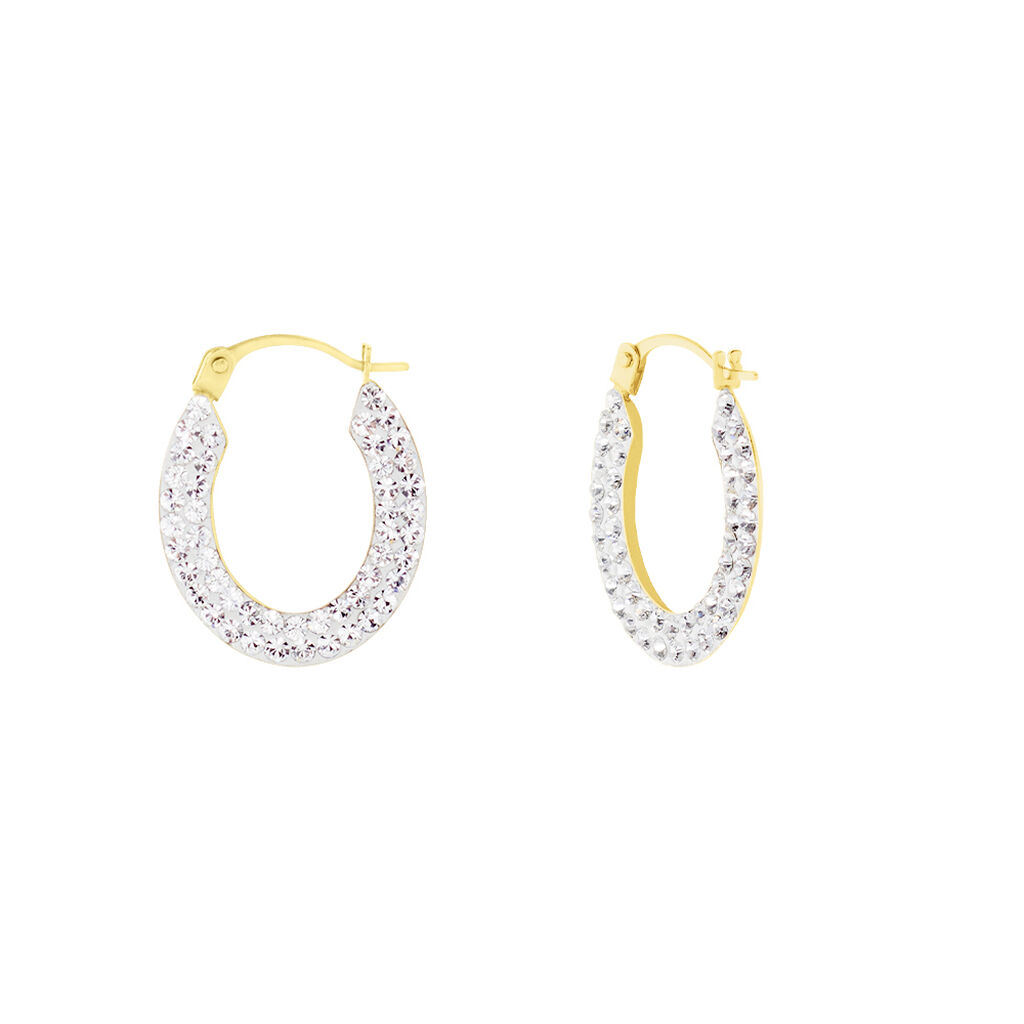 Créoles Howayda Or Jaune Cristal - Boucles d'oreilles créoles Femme | Histoire d’Or