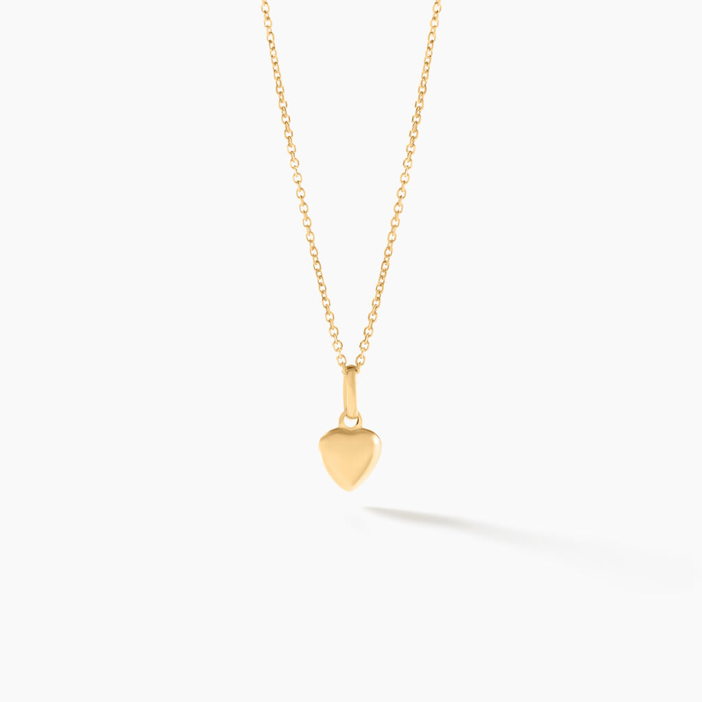 Pendentif Eudocie Coeur Lisse Or Jaune - Pendentifs Famille | Histoire d’Or