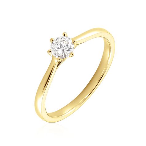 Bague Solitaire Athena Or Jaune Diamant - Bagues solitaires Femme | Histoire d’Or