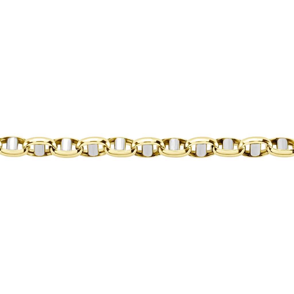 Bracelet Carlo Or Bicolore Maille Marine Ronde - Bracelets chaîne Homme | Histoire d’Or