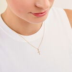 Pendentif Edgardo Or Jaune Oxyde De Zirconium - Pendentifs croix Femme | Histoire d&rsquo;Or